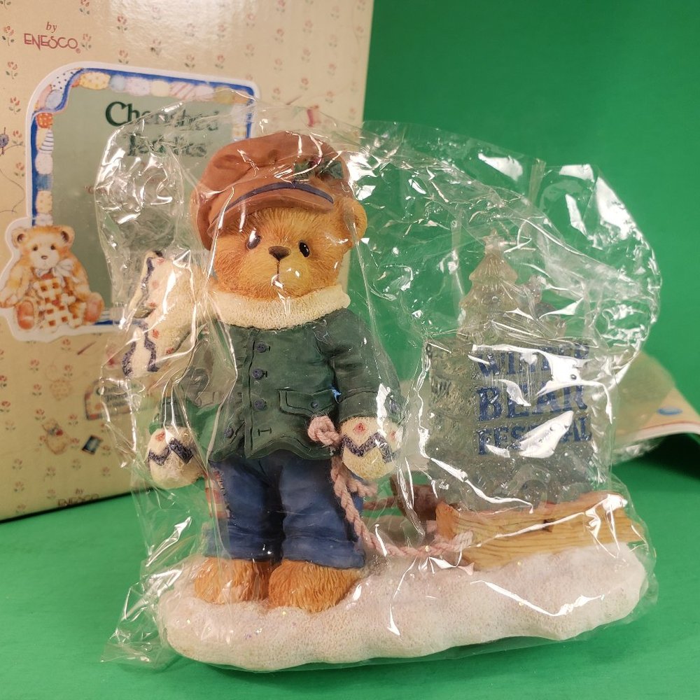 Cherished Teddies 269786 James Sled Chrismas IOB